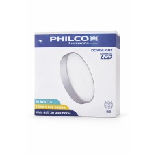Luminario Downlight LED 18W 3000K Luminario LED plafón 18W luz cálida, redondo, blanco