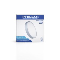 Luminario Downlight LED 18W 6500K Luminario LED plafón 18W luz cálida, redondo, blanco