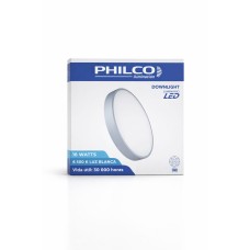 Luminario Downlight LED 18W 6500K Luminario LED plafón 18W luz cálida, redondo, blanco