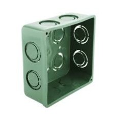 CAJAS PARA REGISTRO CUADRADAS, DE PVC TIPO CHALUPA VERDE 3 x 3” 1/2”