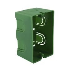CAJAS PARA REGISTRO RECTANGULAR, DE PVC TIPO CHALUPA, 2” x 4” VERDE ENTRADA 1/2”- 3/4”